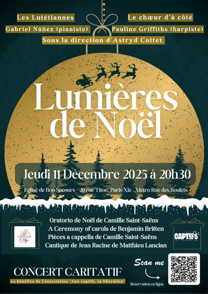 concert caritatif aux captifs la libération noël lumière affiche