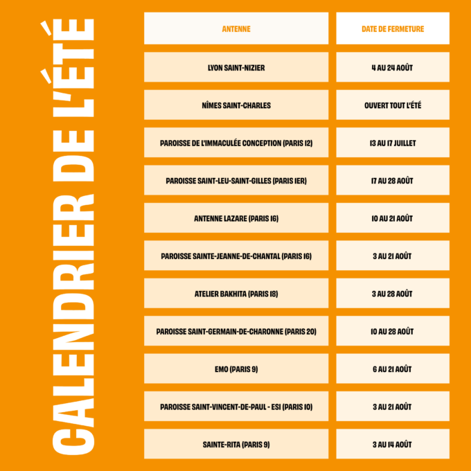 CALENDRIER été aux captifs la libération